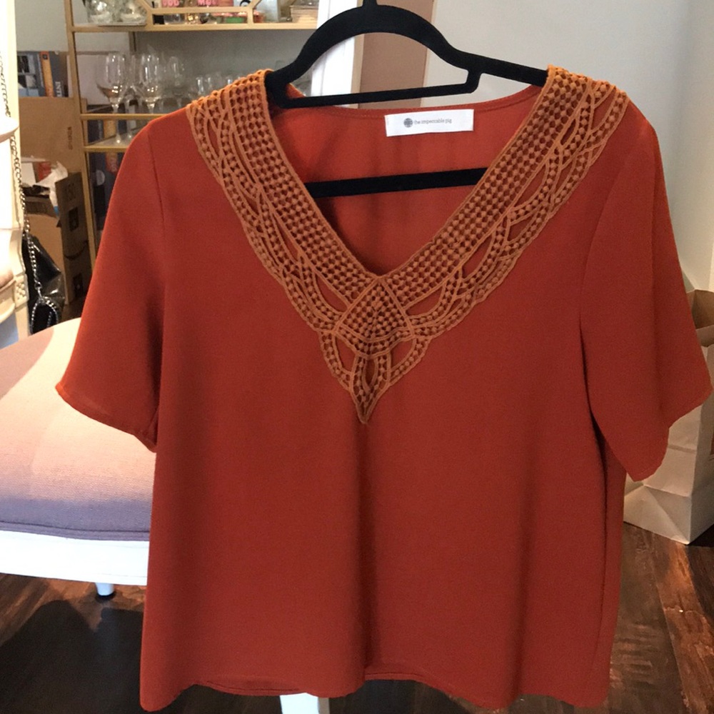 Impeccable Pig Burnt Orange Blouse
